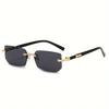 Lunettes de soleil mode sans monture, Lunettes de soleil biseautées, Lunettes personnalisées