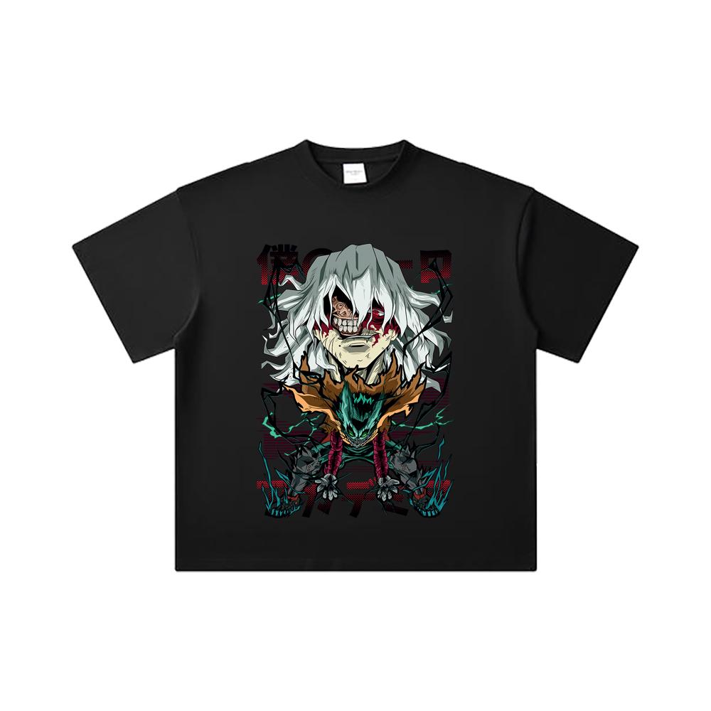 260 GSM Double Yarn 32 Count 100% Cotton My Hero Academia V9 Shigaraki Print Unisex Heavy Cotton T Shirt