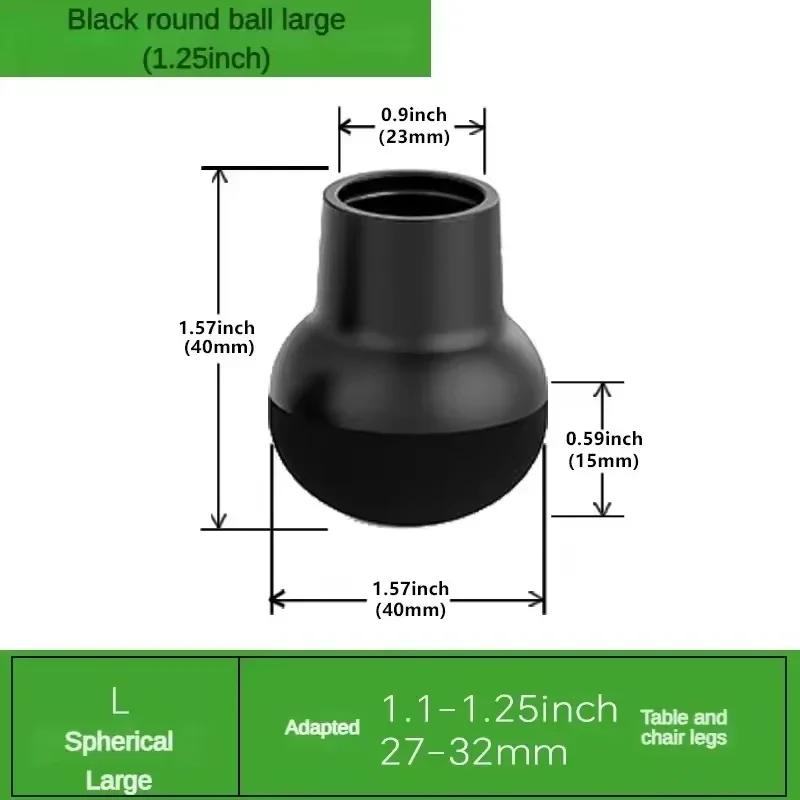 4pcs New Black Silicone Chair Leg Floor Protector with Wrapped Felt Bar Stool Chair Leg Furniture Leg Feet Protection Cover