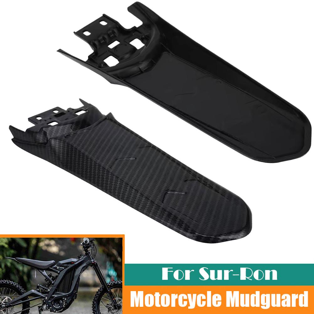 Motorcycles Carbon Fiber Pattern Rear Mudguard Lengthening Longer Tail Guard Universal For Surron Light Bee X S Dirt Bike J0W3