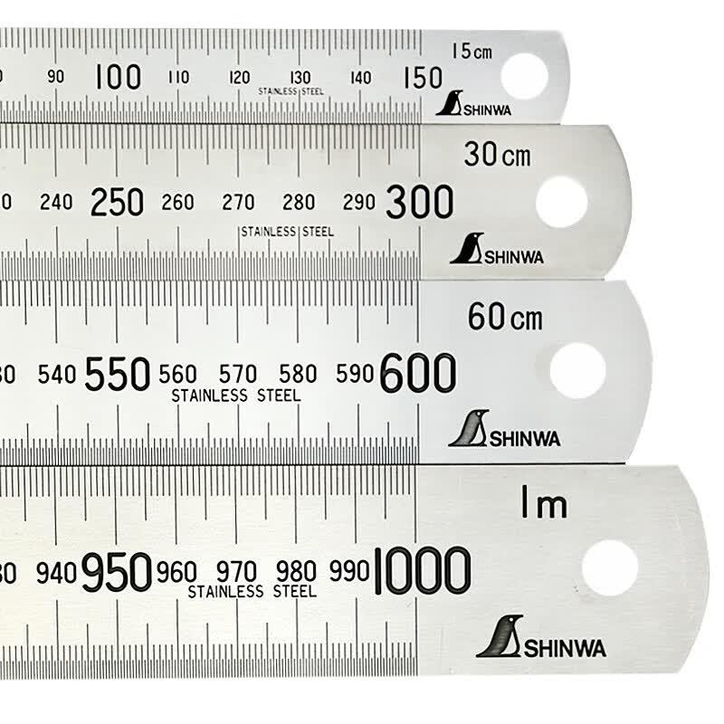 SHINWA 15cm Stainless Steel Precision Ruler 15cm