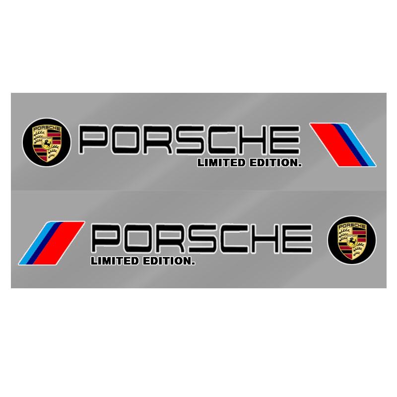2pcs Auto Side Body Sports Sticker Decals Car 3D Stickers Car Accessories  For Porsche 911 918Spyder 928 944 968 Boxster Cayenne Macan Panamera