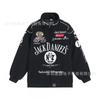 Men Women F1 Embroidered Racing Jacket Motorbike Biker Coat Winter Warm Casual Cotton Outerwear