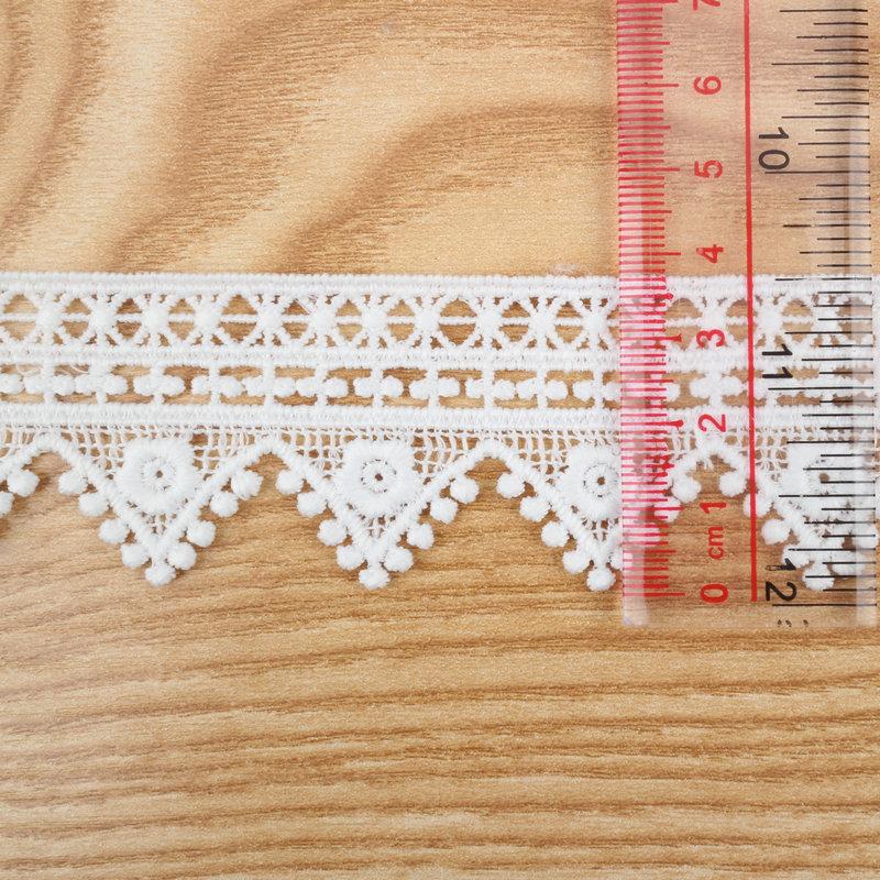 New Milk Silk Barcode Lace 40Mm Wide Barcode Water Soluble Lace Refined White Trim