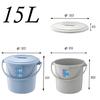 Risu Berg Bucket, Round, Blue, 15L, Made in Japan, 15SB