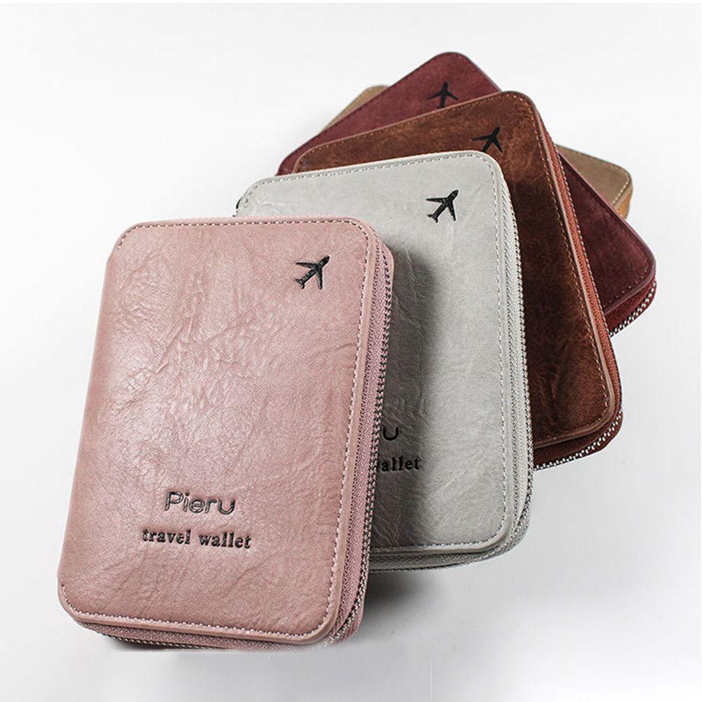 

Multi-functional Credit ID Card Holder PU Leather Travel Wallet Coin Purse Bus Tickets