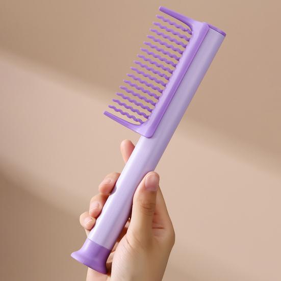 Detachable Hair Comb with Replaceable Wavy/Straight Teeth Suction Cup Anti-static Professional Men Women Hair Styling Detangling Comb