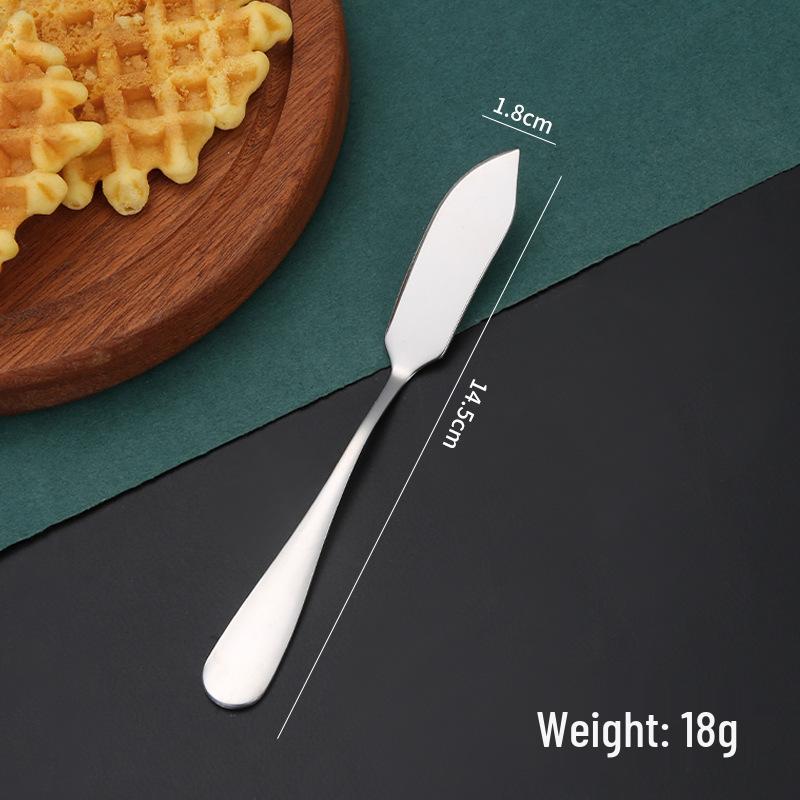 Korean Style 304 Stainless Steel Gold Butter and Jam Spreader with Long Handle