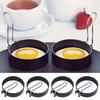 4Pc Non-Stick Egg Rings 3.4In Egg Rings for Griddle Frying Eggs Nonstick Egg Rings Set Egg Cooking Rings Pancake Mold for Burger