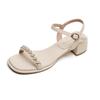 68022-1 Fashion women's sandals 2025 fashion summer new French temperament thick heel women's shoes