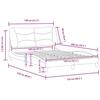 VidaXL Bed Frames with Headboard, Upholstered Bed, Slatted Bed Base, Double Bed, Adult Bedroom Bed 3207990