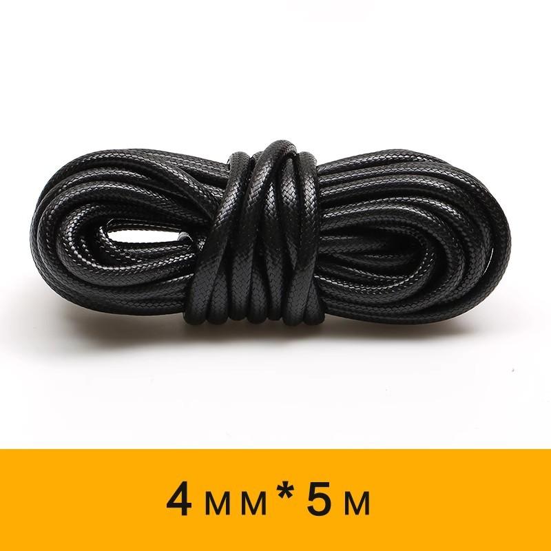 Black Thai oil wax rope round handmade leather dense wax rope woven jewelry pendant tied with flat rope DIY material
