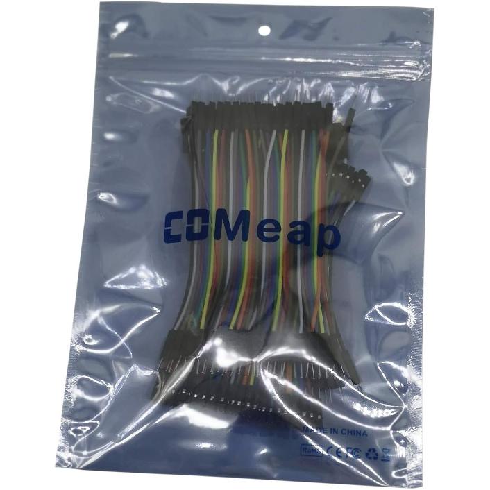 COMeap Breadboard Jumper Wires, Multicolored Ribbon Dupont Cables Assorted Kit 120 Pieces 10CM 40pin Male to Female for Arduino Raspberry Pi