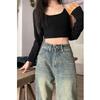 Calças Jeans Retas Largas Vintage Femininas Y2K Cintura Alta Soltas Perna Larga Jeans Mulher Streetwear Combinação Total Calças Casuais