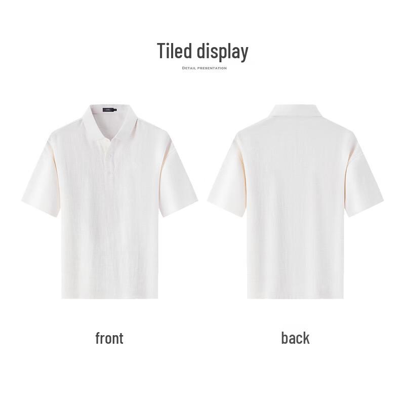 FIRS Men's Breathable Linen Blend Polo Shirt