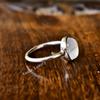 Rainbow Moonstone Ring , Blue Fire Moonstone Ring, Handmade Sterling Silver Ring , Christmas Gift for Her, Promise Ring , Anniversary Ring
