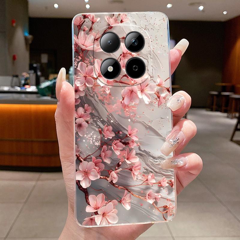 Phone Case For Xiaomi Redmi Note 15 Pro 4G Funda Capa Butterfly Bow Protective Casing Transparent Coque Soft Silicone TPU Cover