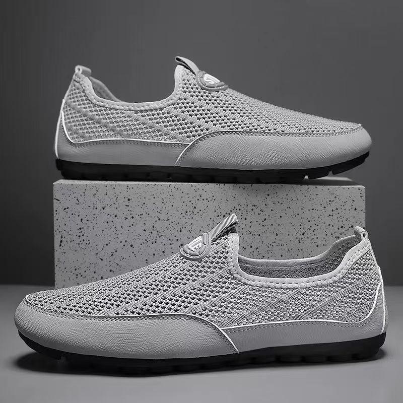 Men's Shoes Summer Breathable Deodorant Mesh Beanie Shoes Casual Men Lightweight Soft Sole Sports Running Hollow Mesh Shoes Tide