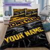 Custom Name Dortmund Pattern Bedding uilt Set uilt Cover Pillowcase Home Decoration Birthday Gift (1*duvet cover+2*pillowcase without core)