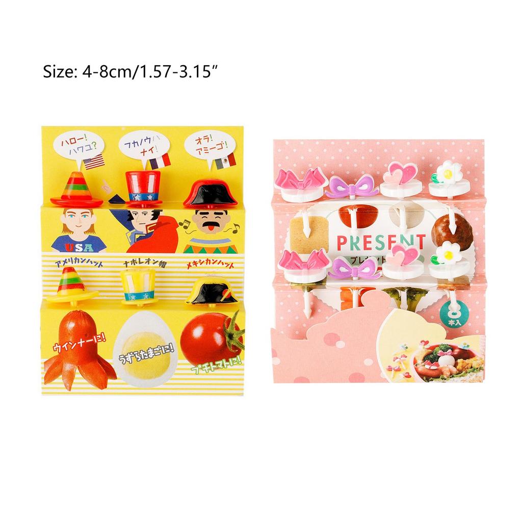 Plastic Fruit Forks Cute Mini Bento Signs Plastic Bento Decorations Fruit Dessert Forks Plastic Material 2 Styles Choose