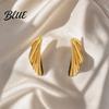 Lightweight Earrings 1 Pair Leaf Stud for Women Irregular Everyday