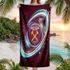 West Ham United Fußball Strandtuch Weiches Mikrofaser Sommerhandtuch Schnelltrocknend Saugfähiges Handtuch für Strand Schwimmbad Reisen