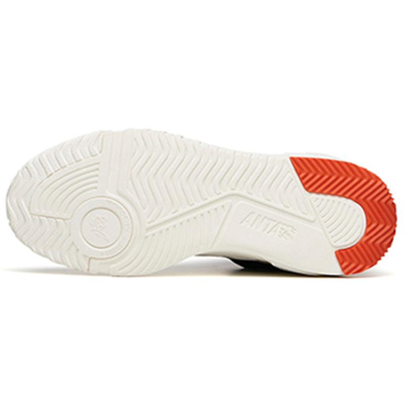 Anta Life Collection Flame Cushioning Wear-Resistant High-Top Skateboard Shoes Men's White Black Orange Sneakers 112148088-2