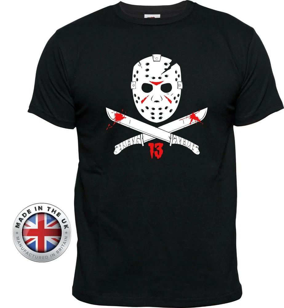 Friday The 13th Tshirt Jason Mask Horror T Shirt UnisexLadies Fitted Black S