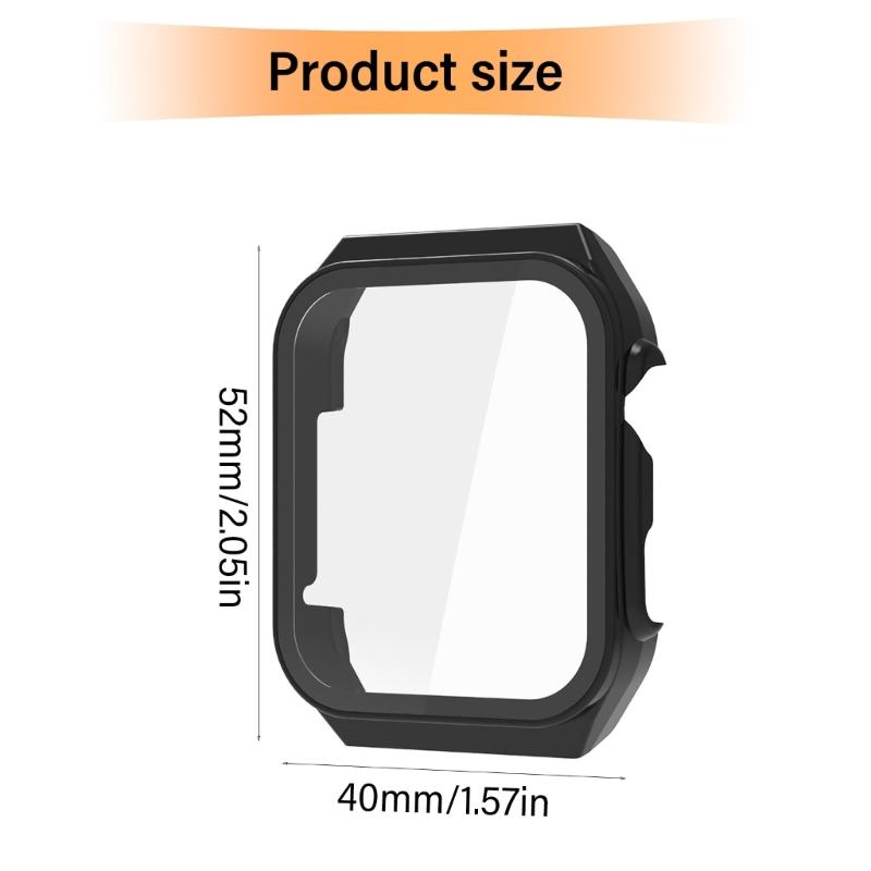 Screen Protector Case for Watch Waterproof Hard PC Bumper Protective Cover Antiscratch