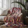 Colorful Ethnic Pattern Microfiber Flannel Cover Blanket Bedroom Living Room Sofa Soft And Comfortable Home Decoration