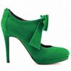 LOSLANDIFEN Nestest Fashion Women High Heels Shoes 11CM Platform Pumps Candy Color Bow Nightclub Flock Wedding  Plus Size