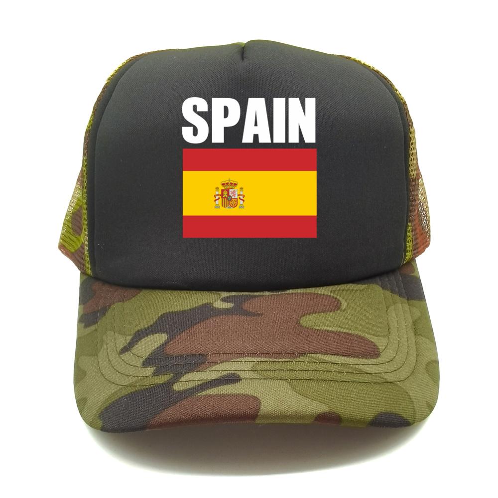 Flag Of Spain Baseball Cap For Women Unisex Country Proud Mesh Net Trucker Hats Summer Breathable Snapback Dad Gift Caps