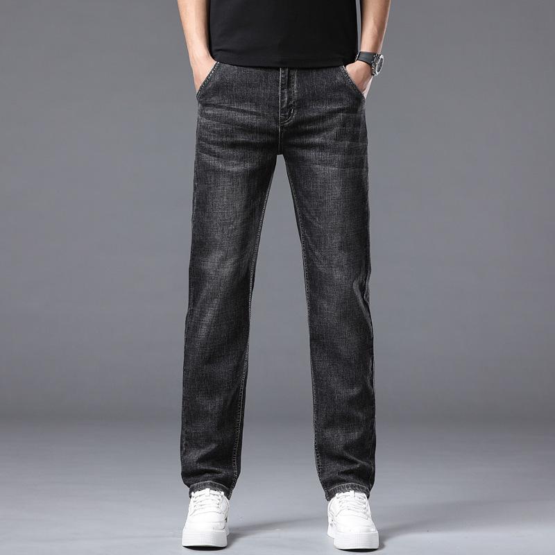Men's Stretch Denim Trousers - New Arrival Trendy Relaxed Straight-Leg Casual Trousers