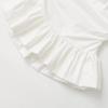 SAW Women's Fashion Strapless Wave Edge Poplin Top F7-8800