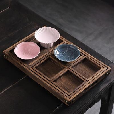 Naijiang Wooden Tea Tray with Snack Plates