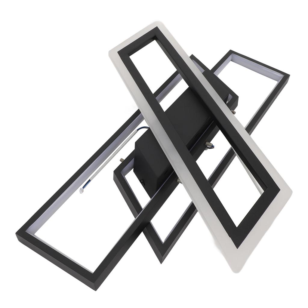 Modern LED Ceiling Light Memory Function Stepless Dimmable Rectangle Geometrical Flush Mount