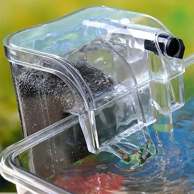 Mini Wandmontierter Aquariumfilter Wasserfallfilter für kleines Aquarium USB Filterausrüstung mit Filtermedien und Zirkulation