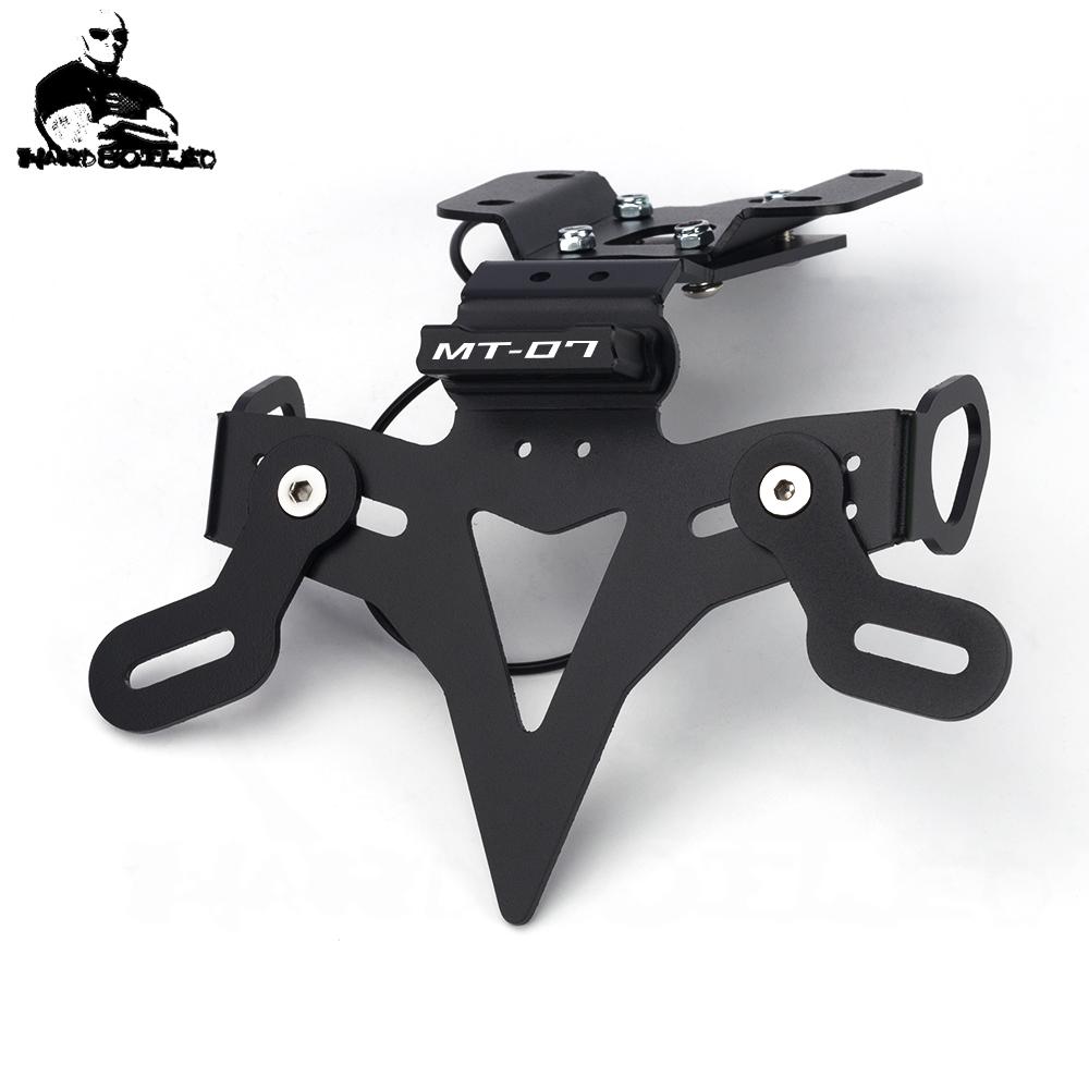 

MT07 мотоциклетное заднее крыло, стоп-сигнал, фонарь, номерной кронштейн, аксессуары для Yamaha MT-07 MT 07 2013-2020 2021 2022 чёрный