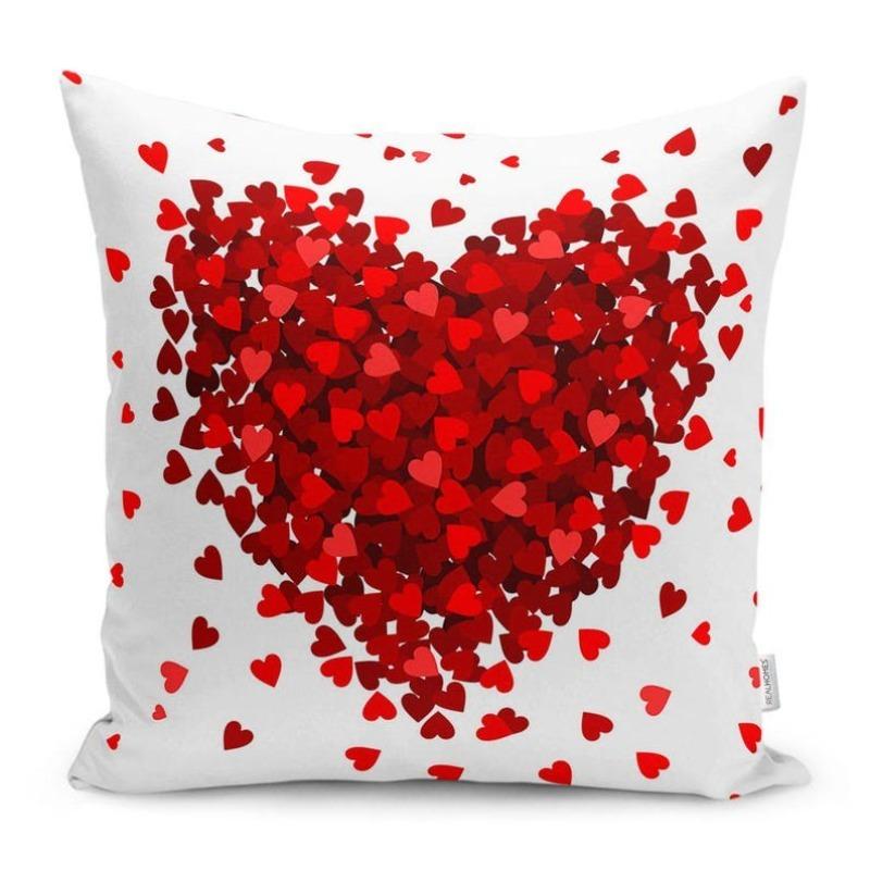 

Любовь Наволочка для декоративной подушки День Святого Валентина Красная Наволочка Романтический Декор для дома Дизайн в форме сердца Подушка для поясницы Подарок на День Святого Валентина 45cmx45cm