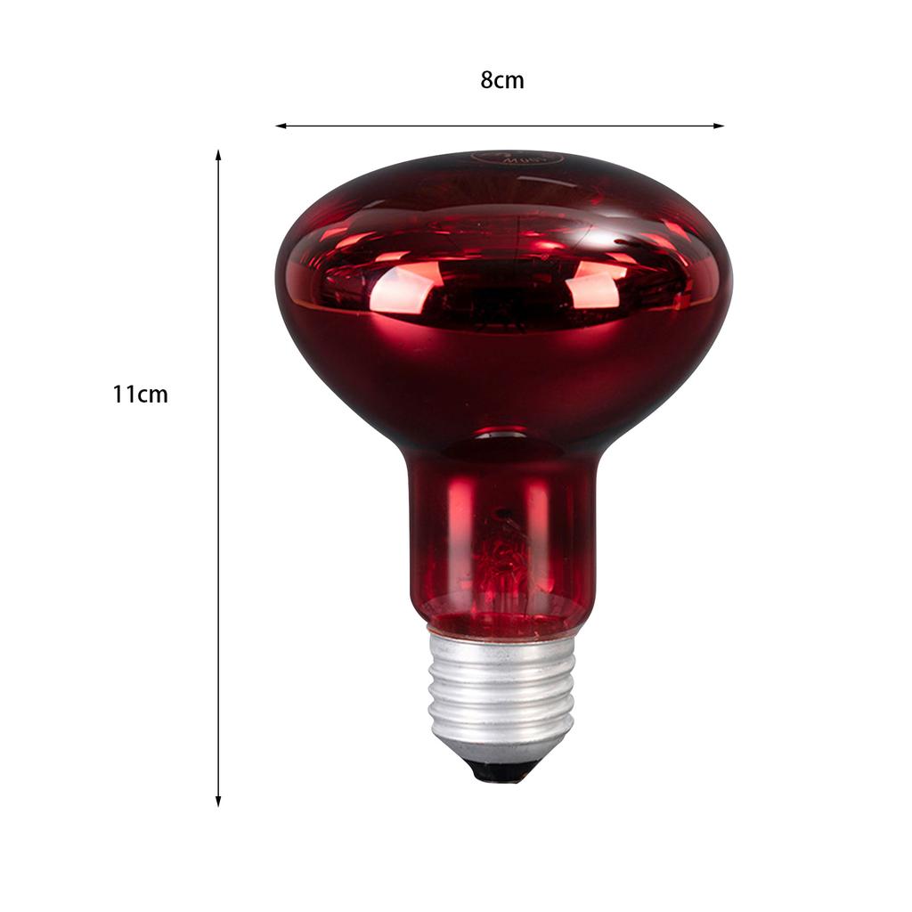 E27 Reptile Heating Bulb Warmer Heat Lamp Daylight 100W Red Infrared for Amphibians Turtle Hedgehogs Home Pet Supplies