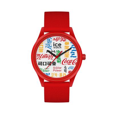 Ice Watch Team Red Medium 019620 Clock Watch Unisex Ice Solar Solar Cell Solar Coca-Cola & [COCA-COLA & ICE-WATCH] Men's