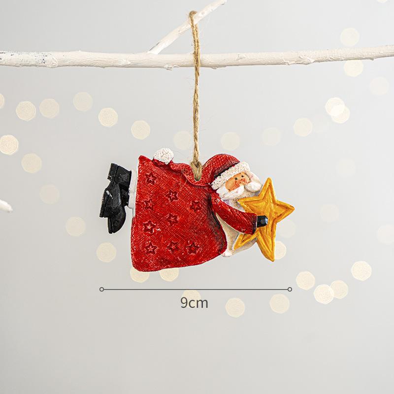 Santa Claus Small Pendant Christmas Tree Decoration Pendant Accessories American Vintage Christmas Pendant Christmas Decoration