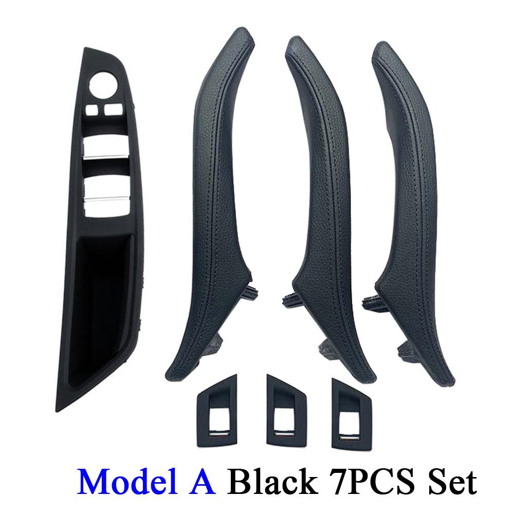 Kierowca z lewej strony wewnętrzne podłokietnik drzwi samochodu pokrywa panelu uchwyt do holowania skórzany zestaw do BMW serii 5 F10 F11 F18 520 523 525 528