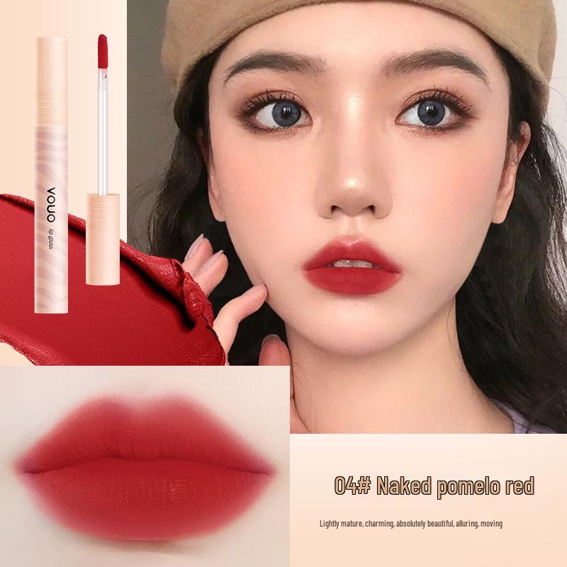 

VOUO Velvet Matte Lip Glaze: Smooth, Long-Lasting, Non-Sticky, Hydrating, Non-Drying Lipstick for Students