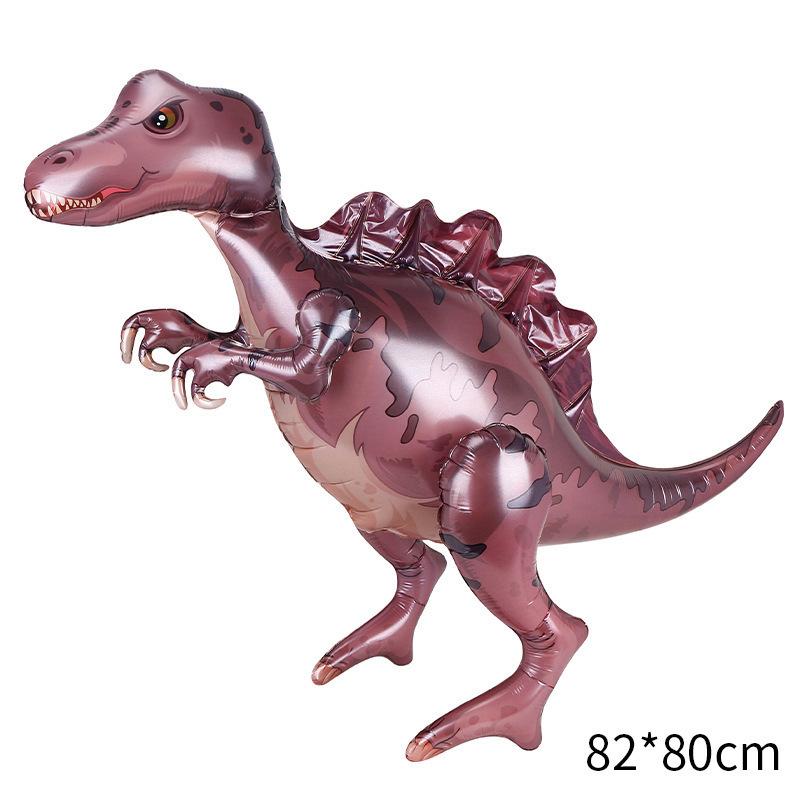 Simulation 4D Dinosaur Aluminum Film Balloon Splicing Assembly Toy Balloon Jurassic World Theme Decoration