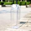 1Pc Juice Box Reusable 500/1000ML Outdoor Sports Water Bottle Transparent Milk Creative PS Portable Travel And Camping