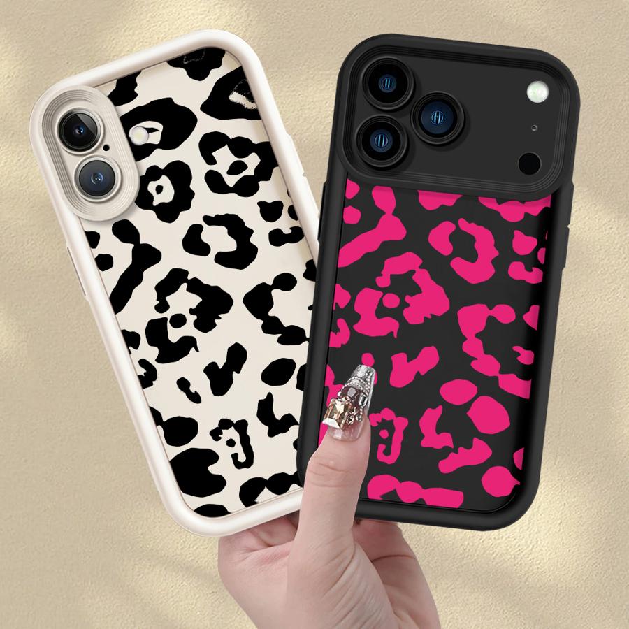 Case for iPhone 16 17 Pro Max 14 11 12 Pro Air 13 15 Plus Phone Cover Leopard Print