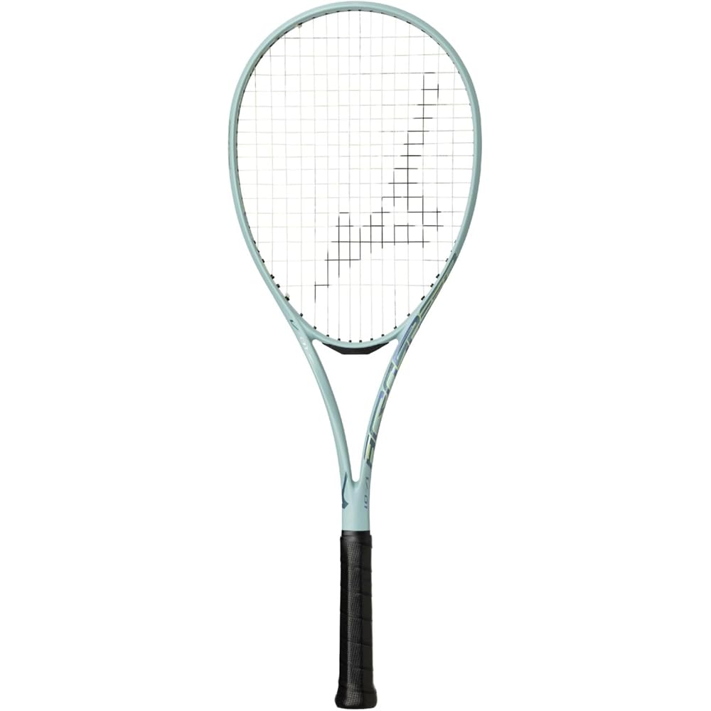Mizuno Acrosspeed V-01 Unisex Soft Tennis Racket Frame Only with Portable Case Ash Green Yellow 63JTN6A3 Size 0