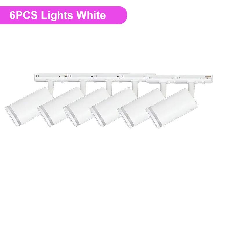 GU10 Track Light Set No Bulb Led Spotlight 110-265V Track Lighting Lamp Clothing Store Shop Kitchen Home Decor Indoor Lighting Fixture