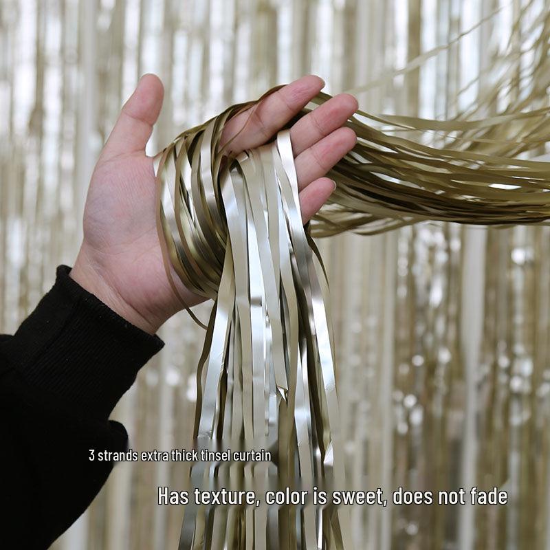 Laser Fringe Backdrop & Tinsel for Party or Event Decoration